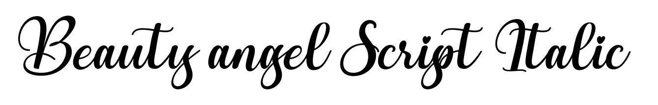 Beauty angel Script Italic